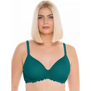 No Boundaries Womens Flex Wire T-Shirt Bra with Stretch Cup Cabo Blue Size 32B